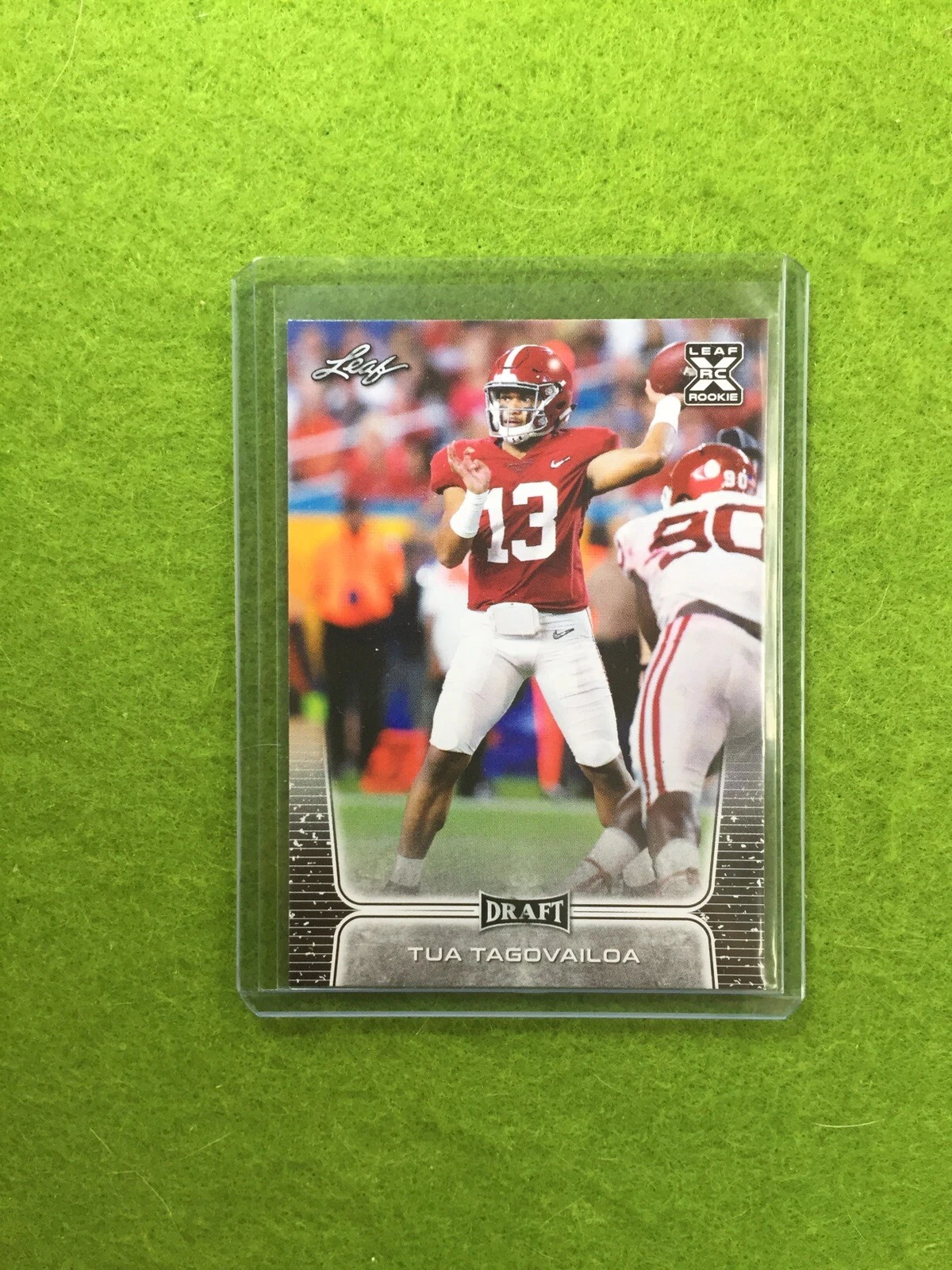 TUA TAGOVAILOA ROOKIE CARD JERSEY #13 ALABAMA RC 2020 Leaf Draft Football