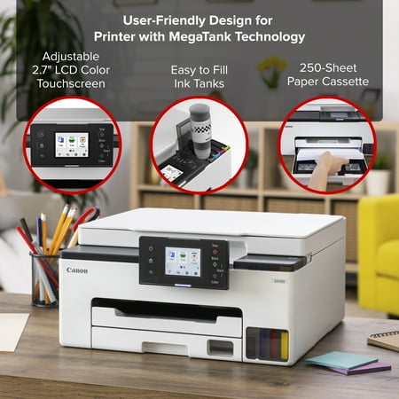 Canon - MAXIFY GX1020 MegaTank Wireless All-In-One SuperTank Inkjet Printer - White