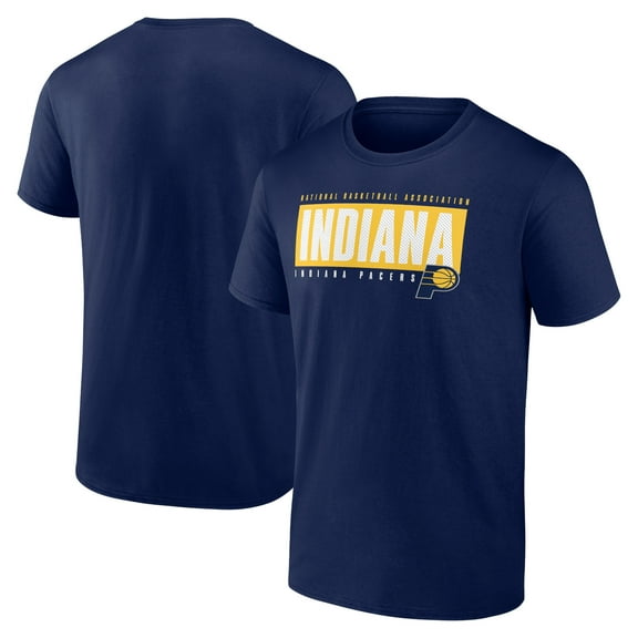 Men's Navy Indiana Pacers Blocked Out T-Shirt