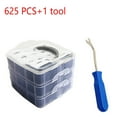 thumbnail image 4 of 625 Pieces Clips Fastener Clip Automotive Push Type Bumper Vehicle Accessories Kits Expansion Screw 16 Sizes Doors Fender Kits Body Retainer Components, 4 of 6