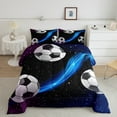 thumbnail image 2 of Erosebridal Football Sport Comforter Sets King Size, Soocer Comforters & Duvets,Galaxy Nebula Print Bedding King Comforter Set For Youth,Super Cozy Bedroom Decor Reversible,3pcs, 2 of 8
