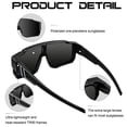 thumbnail image 2 of KANASTAL Over Glasses Sunglasses for Men Women Fit over Wraparound Sport Sun GLasses Cycling Black Lens, 2 of 7