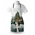 thumbnail image 4 of Landscape Apron, Foothill of Mountain Marina with Sailing Boats Marine Nature Scenic Outdoors, Unisex Kitchen Bib with Adjustable Neck for Cooking Gardening, Adult Size, Multicolor, by Ambesonne, 4 of 4