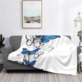 thumbnail image 2 of Fotbe Blue Flying Butterflies Manta de Franela con Estampado, Manta Ultrasuave para Cama, Sofá, Auto, Hipoalergénica y Antibolitas-60"x50", 2 of 6