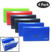 Pack of 4 Expandable File Folder Assorted Color
