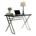 thumbnail image 2 of Inroom Furniture Designs HO1170-BL Writing Desk - Black & Chrome, 29 x 43 x 24 in., 2 of 4