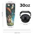 thumbnail image 2 of Totoro 30 OzTumbler with Handle And Straw, Stainless Steel Double Wall Vacuum Insulated Coffee Cup Travel Mug for Gym, Outdoors, Commute, Work, 2 of 8
