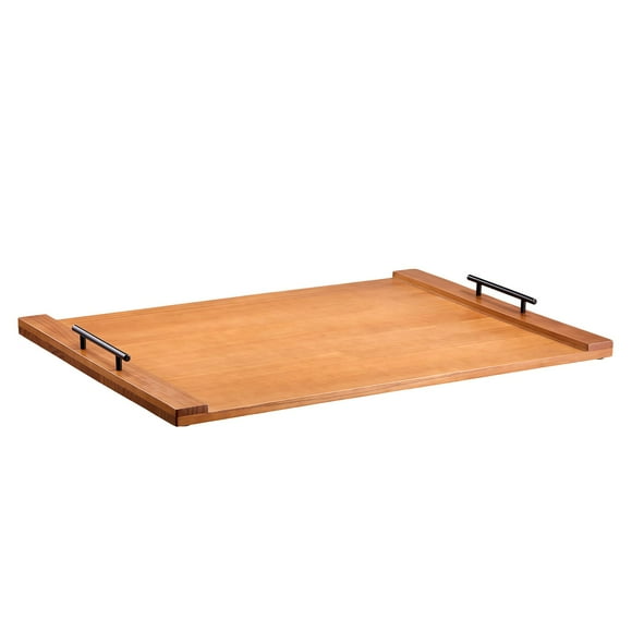 STAWAY Pine Wood Noodle Board - Multi-Purpose Stove Cover & Cutting Board, 30x22" - Enhance Kitchen Space, Easy Clean, Detachable Handles