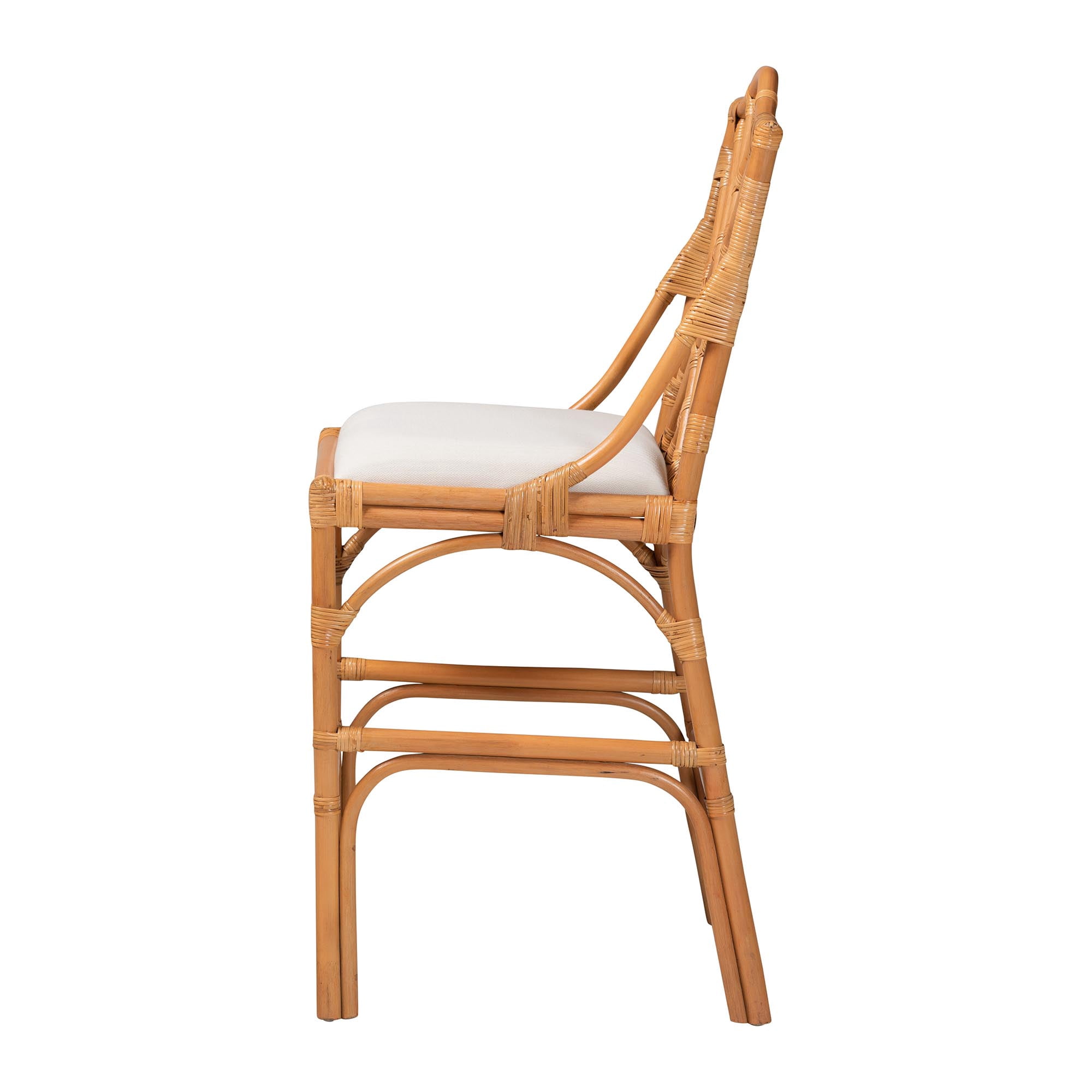 bali & pari Cedric Boho Bar Stool, Bar Height, Light Honey