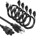 thumbnail image 1 of Cable de alimentación BRENDAZ paquete de 5, 1,8 m con enchufe NEMA 5‑15P y conector C5, 1 of 6