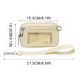 thumbnail image 3 of Fnochy Keychain Wallet, Zip Card Case with Transparent PVC Window, Women's Wristlet Handbags, Waterproof Nylon Keychain Wallet, 3 of 6