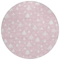 thumbnail image 2 of Addison Rugs Chantille Indoor/Outdoor Transitional Holiday Pink Machine Washable Round Rug, 8' x 8', 2 of 7