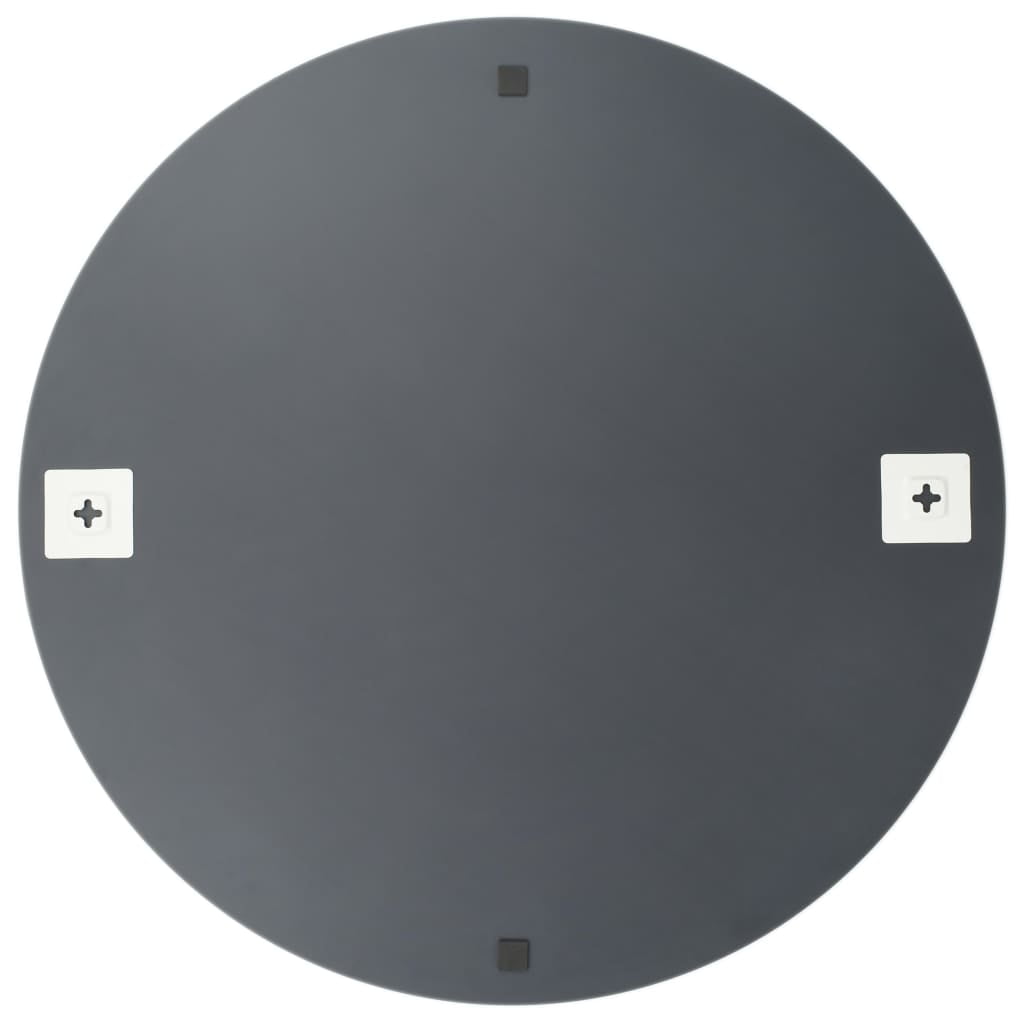 Kepooman 27.6" Round Decoration Mirror for Living Room, Sliver