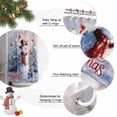 thumbnail image 6 of Christmas Snowman Shower Curtain, Xmas Tree Birds Snowflake Waterproof Fabric Shower Curtains with 12 Hooks, Bathroom Curtain Set for Bathroom Accessories Decor, 48 x 72 Inches, 6 of 9