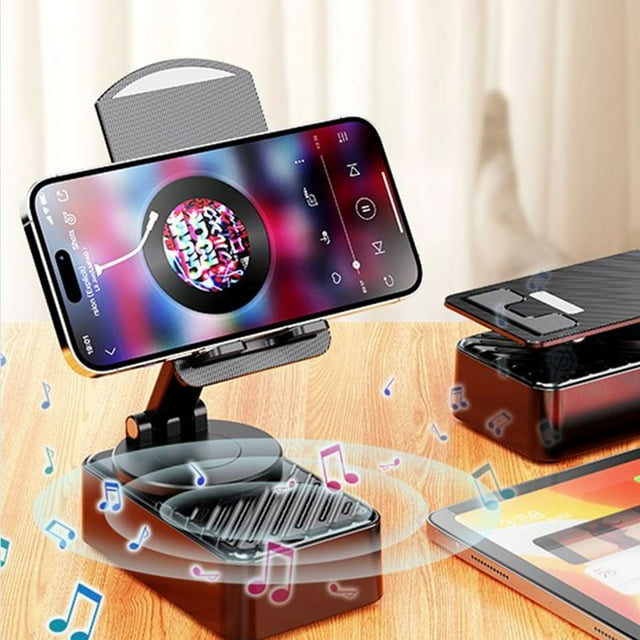 Edgergery Bluetooth Audio Power Phone Stand Cell Phone Stand With Wireless Bluetooth Speaker Multi-function Phone Stand With Bluetooth Speaker Power Bank