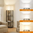 thumbnail image 4 of SUNMORY Large Size Floor Lamp with Shelves, 4-Tier Wood Modern Floor Lamps for Living Room with 3 Color Temperature Bulb, Tall Lamp, Lamps for Bedroom, Living Room Decor Display, Corner Bookshelf, 4 of 8