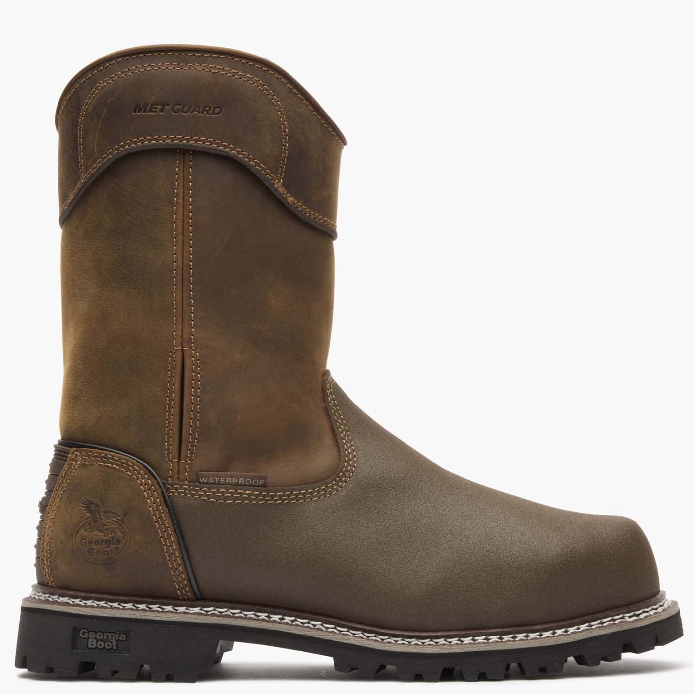 Georgia Boot Side Zip Waterproof Work Wellington