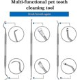 thumbnail image 4 of 3 Pcs Dog Teeth Cleaner And Scraper Stainless Steel Double Ended Tooth Grinder Scraper Pet Teeth Cleaning Tool For Dogs And Cats (silver), 4 of 5
