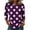 #1 Dark Purple, variant on Polka Dots Shirts for Women 3/4 Sleeve Crew Neck Tunic Tops Dressy Casual Loose Fit Blouses Yellow L