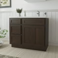 thumbnail image 2 of 39 in. W x 21 in. D x 32.5 in. H Bath Vanity Cabinet without Top in Brown, 2 of 5