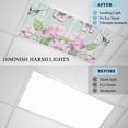 thumbnail image 3 of 4 Pack Watercolor Flower Fluorescent Light Covers for Ceiling Lights Kingfisher Butterfly Teal Text Bottom Magnetic Ceiling Light Covers Overhead Light Filters for Office Classroom Home, 3 of 9
