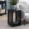 thumbnail image 1 of Northfield Table d'Appoint Tissée avec Étagère en Finition Bois Noir, 1 of 10