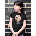 thumbnail image 2 of Cute Pluto T-Shirt Juniors -Image by Shutterstock,  Large, 2 of 4
