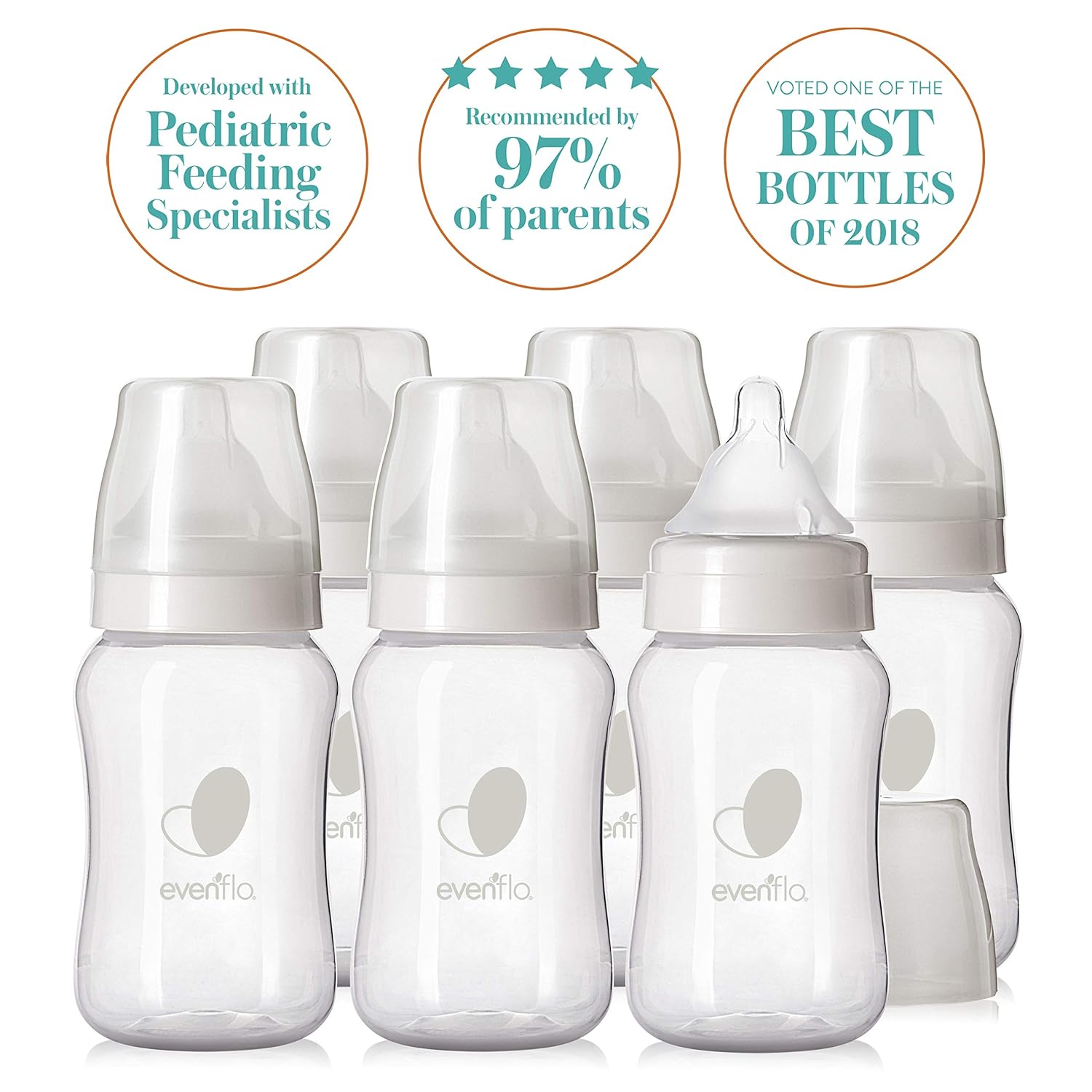 Evenflo Balance+ Wide Neck Baby Bottles, 9 oz, 6-Pack photo 7