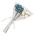 thumbnail image 1 of Flores artificiales sin ensamblar para ensayo de boda en interiores y exteriores. Azul y blanco, 1 of 2