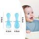 thumbnail image 3 of Juego de vajilla, cuchara y tenedor de PP para bebés y niños pequeños, destete del bebé antiasfixia y alimentación independiente, 3 of 6