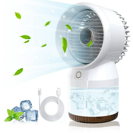 

COCOBELA Air Cooler Conditioners Portable Desktop Fan 530ml Effective Evaporative Portable Personal Artic Air Cooler Humidifier 3 Speeds Pure Chill For Bedroom Office Home Study Room