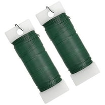 FOMIYES 2Pcs Green Florists Wire for Crafts Round Christmas Design Cable Ties