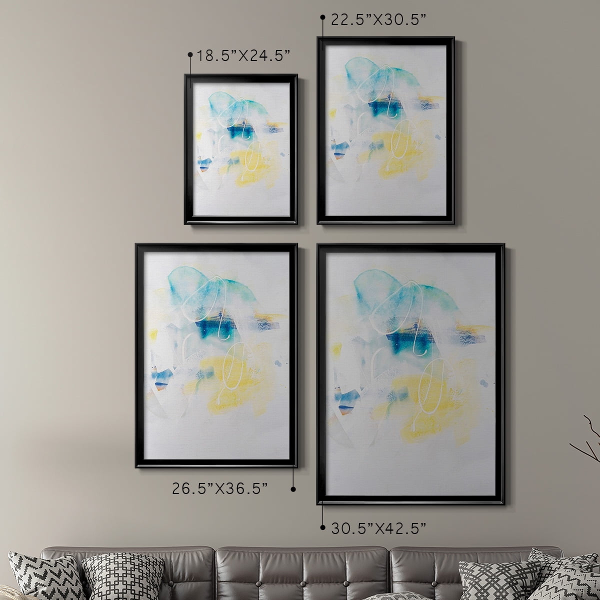 Spacial II Premium Framed Print, in Gold, Black, or Silver - Ready to Hang