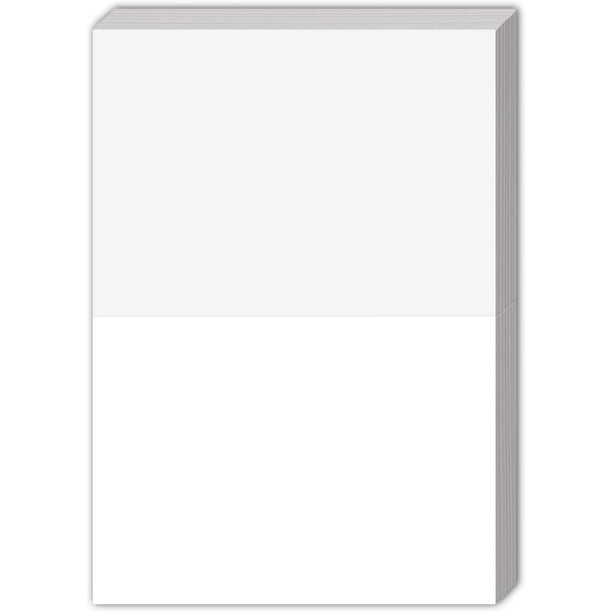 Greeting Cards 5x7 Inches Heavyweight Blank White Card Paper Half
