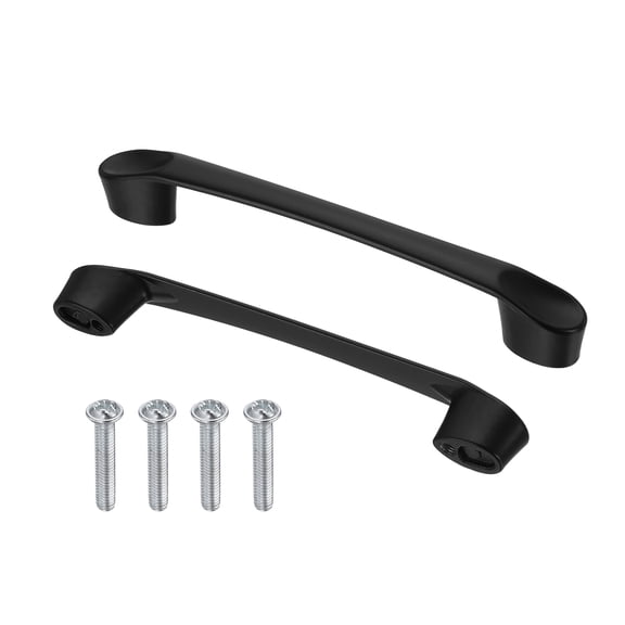 Uxcell 10Pcs Drawer Pulls, 4.7"(120mm) Length Aluminum Alloy Kitchen Handles, Furniture Hardware Handles with Screw for Kitchen Cupboard, Desk Drawers, and Wardrobe, Black