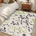 thumbnail image 4 of Grey Green Botanical Area Rugs 3'x5', Small Throw Rugs for Living Room Bedroom, Rustic Country Spring Floral Summer Leaf Indoor Outdoor Rug Non-Slip Low Pile Carpet Runner Reversible Floor Mats, 4 of 8