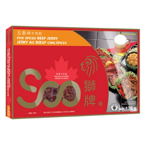 SOO 5 SPICES BEEF JERKY 170G, SOO 5 SPICES BEEF JERKY