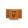 thumbnail image 1 of New York Mets Laser Engraved Brown Trifold Wallet, 1 of 1