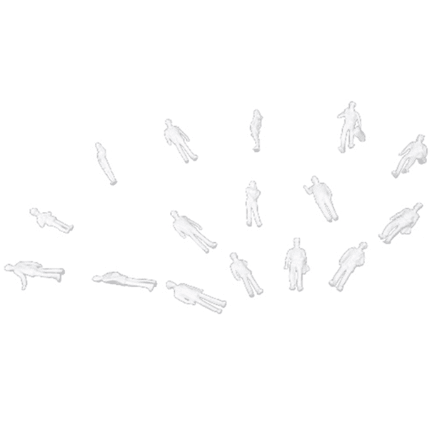 PETSTIBLE 300 pièces Figurines peintes pour agencement de train à l