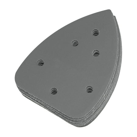 

10 Pack Detail Sander Sandpapers 1500 Grits 6-Hole 5.5 x 4 Hook and Loop Wet Dry Sanding Pads Silicon Carbide