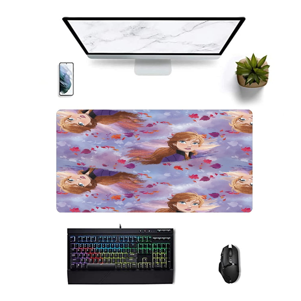 Elsa and Anna Large Gaming Mouse Pad,Frozen Extended Mouse Pad,NonSlip