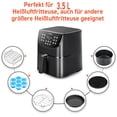 thumbnail image 4 of Accesorios para freidora de aire caliente Juego de accesorios de 6 piezas para freidora profunda de 3.5L Freidora de aire caliente Bandeja para hornear Bandeja para pizza Parrilla Rejilla Vaporizador Tapete de silicona Molde para muffins Vhermosa WXOTTO-CWY-0940, 4 of 6