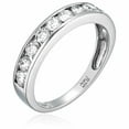 thumbnail image 2 of Vir Jewels 1 CTTW Classic Diamond Wedding Band 14K White Gold I1-I2 Channel Set Size 10 Female Adult, 2 of 6