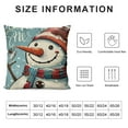 thumbnail image 5 of PHYHOO Warm Winter Wishes Blue Decorative Throw Pillow Covers, Snowman Merry Christmas Let It Snow Porch Outdoor Home Decor, Buffalo Plaid Check Couch Cushion Case White, 5 of 5