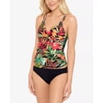 thumbnail image 2 of Ralph Lauren MIDNIGHT TROPICAL Double Strap Underwire Twist Tankini Top, US 8, 2 of 4
