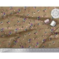 thumbnail image 2 of Soimoi Brown Cotton Voile Fabric Cage & Humming Bird Decor Fabric Printed Yard 42 Inch Wide, 2 of 3