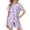 Purple, variant on Purple Girls Homewear Set 2 Piece Soft Cozy Homewears Loungewear Star Moon Print Short Sleeve Top and Shorts,Size 4 T