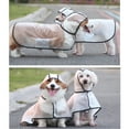 thumbnail image 5 of Dog Raincoat Portable Waterproof Transparent Dog Rainwear Hooded White Frosted Pet Poncho, 5 of 9