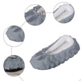 thumbnail image 6 of Womens Ballerina Slippers with Satin Bow Ladies Bedroom House Flat Shoes Winter Warm Indoor Fuzzy Plush Memory Foam Slip on, 6 of 7