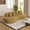 Mustard Yellow, variant on YWEN 3-Seat Curved Sectional Sofa 4" Half Moon Modular Boneless Couch, Compressed Cloud Sofa w/ 2 Cup Holders & Side Pockets & 4 Pillows, Comfy Couches for Living Room Bedroom Apartment